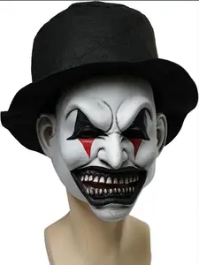 Halloween LED Light-Up Latex Mask, Scary Clown Headpiece, Realistic Design, Perfect for Halloween Parties & Cosplay Events, Realistic Masks