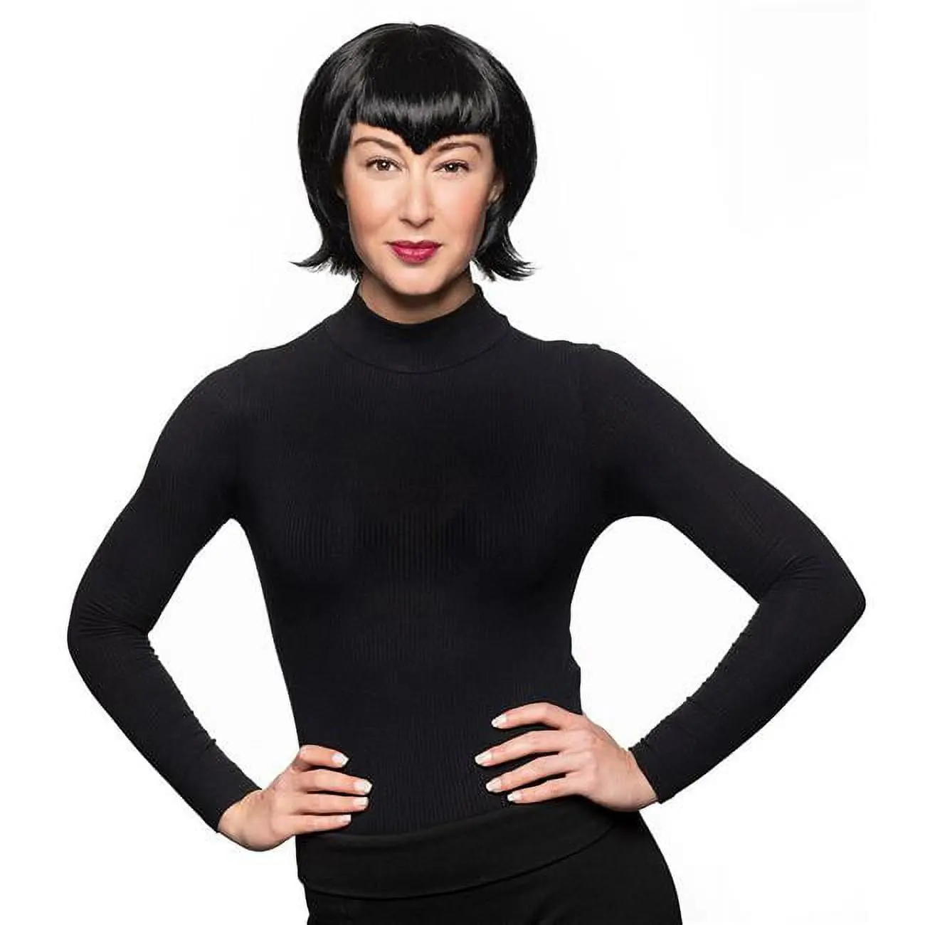 Enigma 00067 BLK Mavis Synthetic Costume Wig - Black, Hotel Transylvania Inspired, 1 Size, Adjustable Synthetic Hair Wig