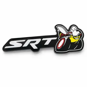 AutoJeweler Dodge SRT Scat Bee LED Grille Emblem, Color Version (RGB Flow-Series) - Dual Control Bluetooth App & Remote Included