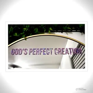 Gods Perfect Creation Vinyl Decal for Mirrors and Windows - 10 Inches Decor, High Quality Smart Vinyl room mirror