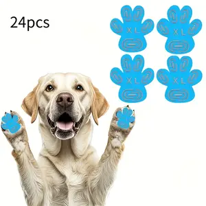 24 Pcs Dog Paw Protection Pads, Non-Slip Disposable Self-Adhesive Dog Shoes, Dog Paw Protector Socks, Pet Care Essentials