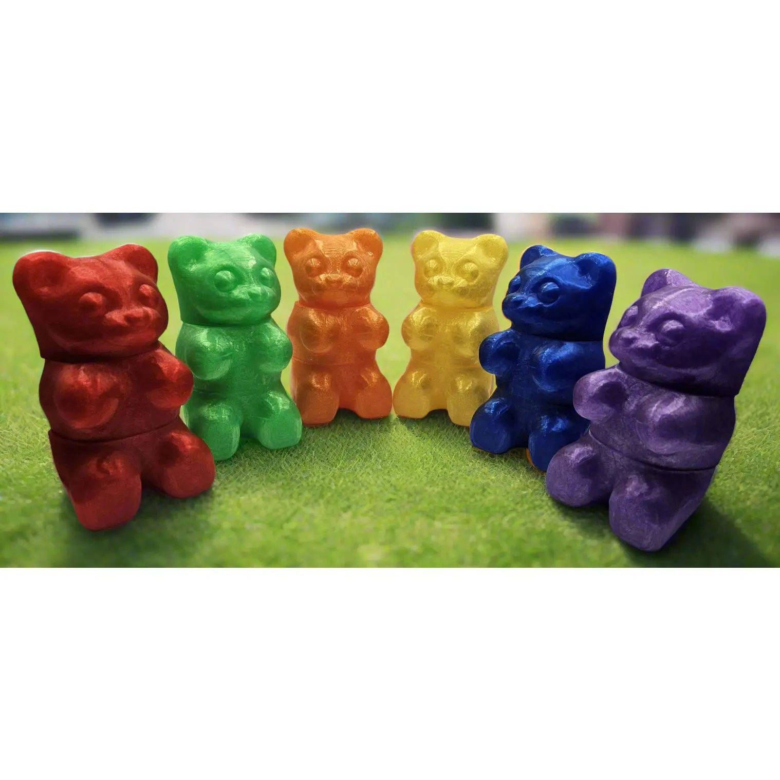 XL Large - Flexi Candy Bear – Articulated 3D Printed Toy (Fidget / Collectible)