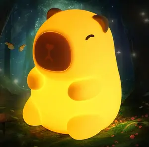 Night Light for Kids, 7 Color Changing BPA-Free Silicone Lamp with Touch Control, Eye Protection, Rechargeable Battery, Soft & Safe Nursery Lamp for Boys & Girls