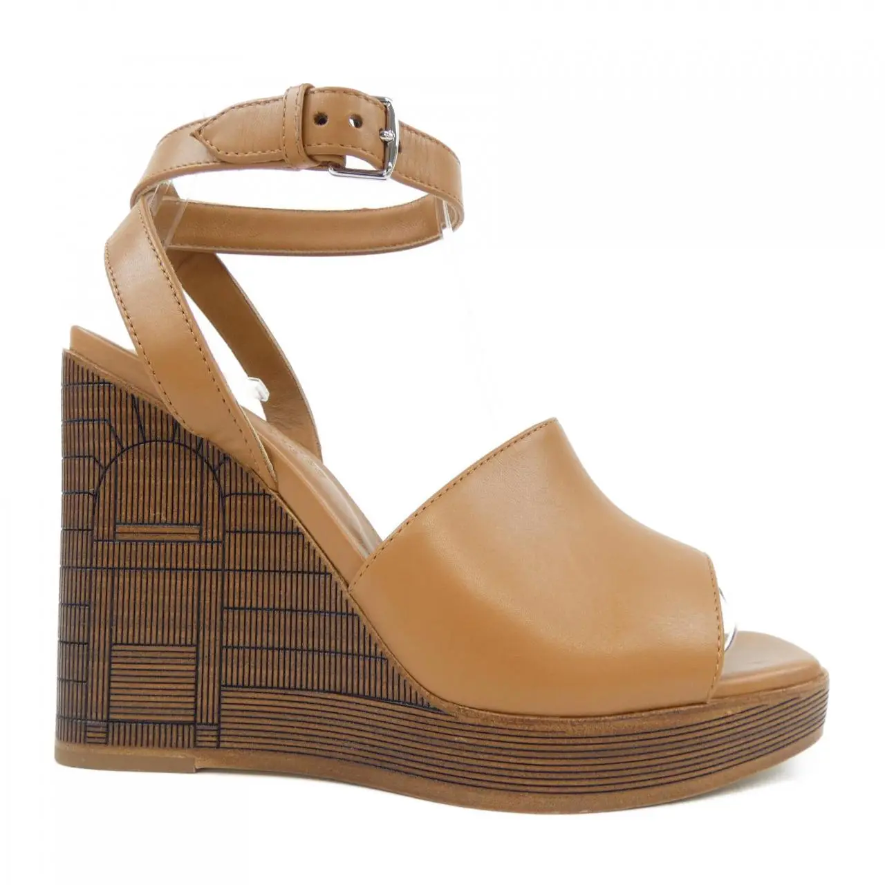 Pre-owned HERMÈS Lambskin Small Leather Goods Hermes Illustre95 Sandals
