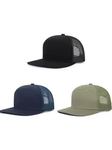 Trucker Hats Mesh 7 Panel Snapback Hats Adjustable Blank Baseball Cap for Men and Women