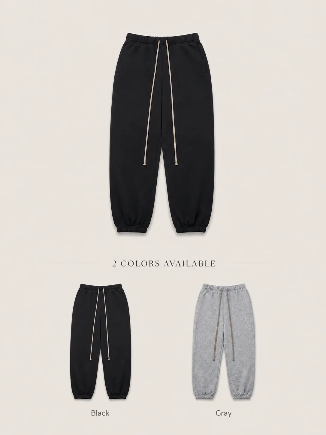 24 Edition Mens Oversized Sweatpants Soft Brushed Joggers with Elastic Waist Extra Long Drawstrings Hidden Side Pockets Cuffed Hem