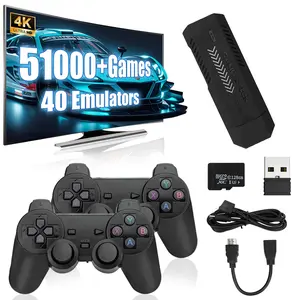 X2 Plus  Retro Gaming Console 128G Compatible With 40+ Emulators 4K HD Video Game Stick Plug&Play With Two Wireless Controller