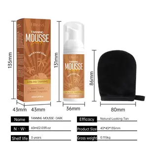Self Tanning Mousse - Sunless Fake Tanner, No Sun Needed, Natural, Streak-Free for Legs and Body