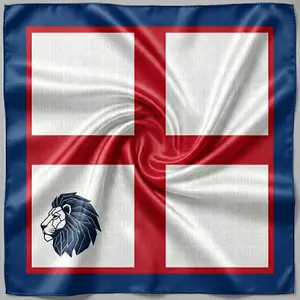 huehue Stadium Siren Collection - England Edition Silk Scarf Top & Bandana | 48cm*48cm