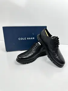 Cole Haan Men's Zerøgrand Remastered Wingtip Oxford Shoes C39601- Black Size 7M