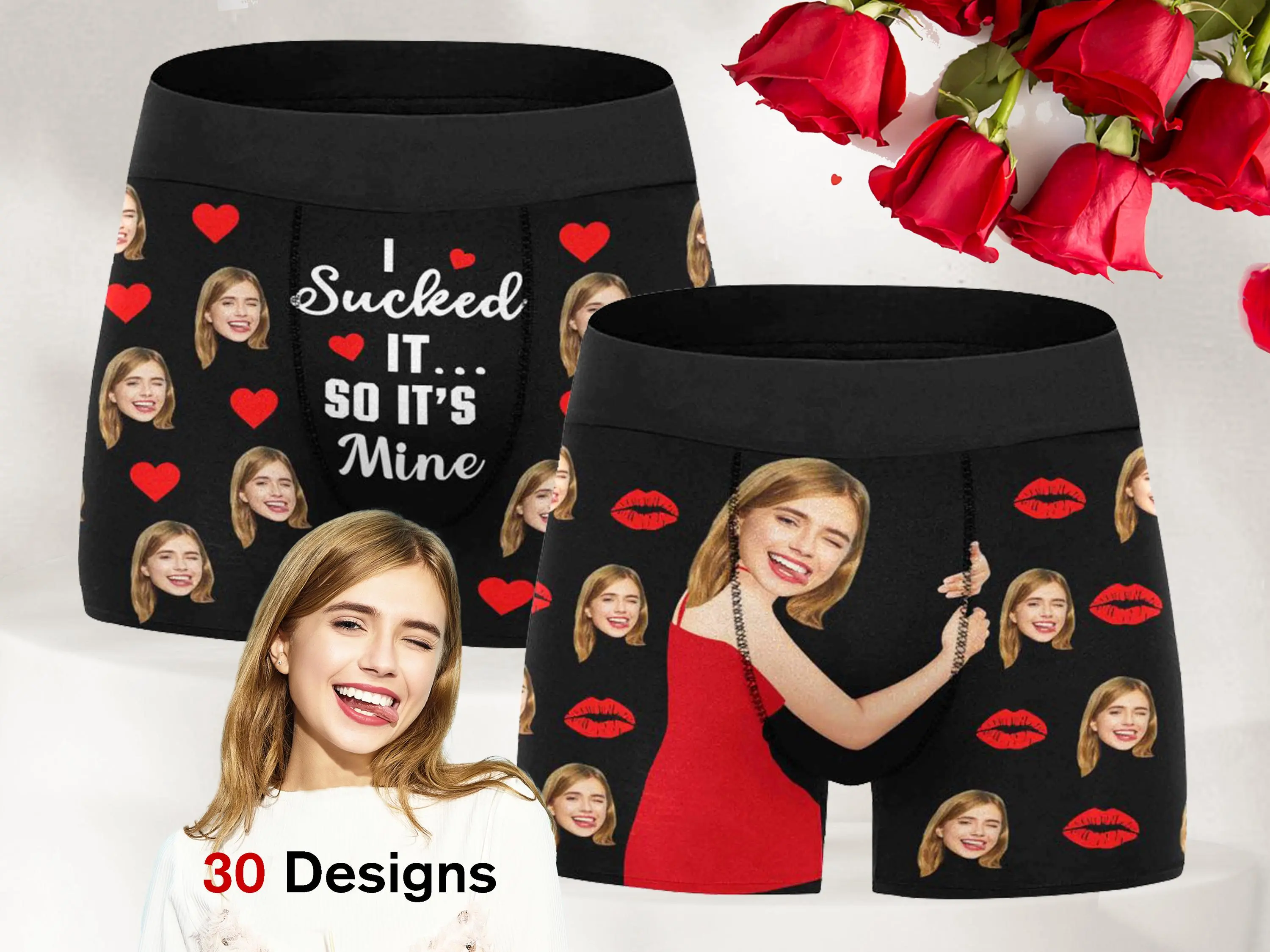 Custom Face Boxers With Name For Anniversary Personalized Photo Underwear Picture On Boxer Briefs Photo Boxers For Menboyfriendhusband