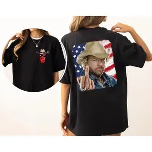 Graphic T-Shirt Toby Keiith Finger 2 sides Country Music Shirt, In Memory of Toby Keeith Tribute Tee, Unisex Casual Streetwear Top, Camiseta Verano Summer Shirt, 4th of July Sweatshirt Hoodie Style, American Country Music Fan Gift Tee,