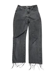 Jeans Straight By Madewell In Black Denim, Size:8