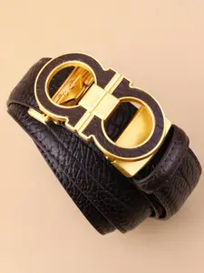 Men's PU Leather Belt Casual Business Belt with Automatic Buckle Design, Vintage Style, Durable Daily Use, Perfect Gift Choice, All Seasons Wear, Men Accessories