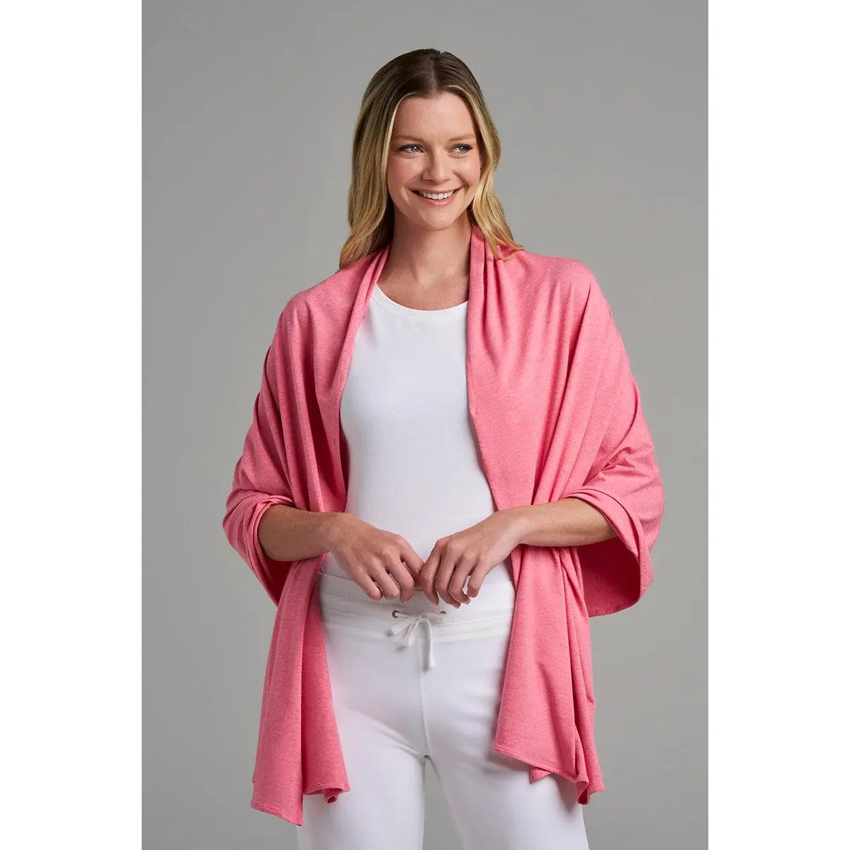 Women's Sanibel Everyday Beach Shawl | Flamingo Pink Heather