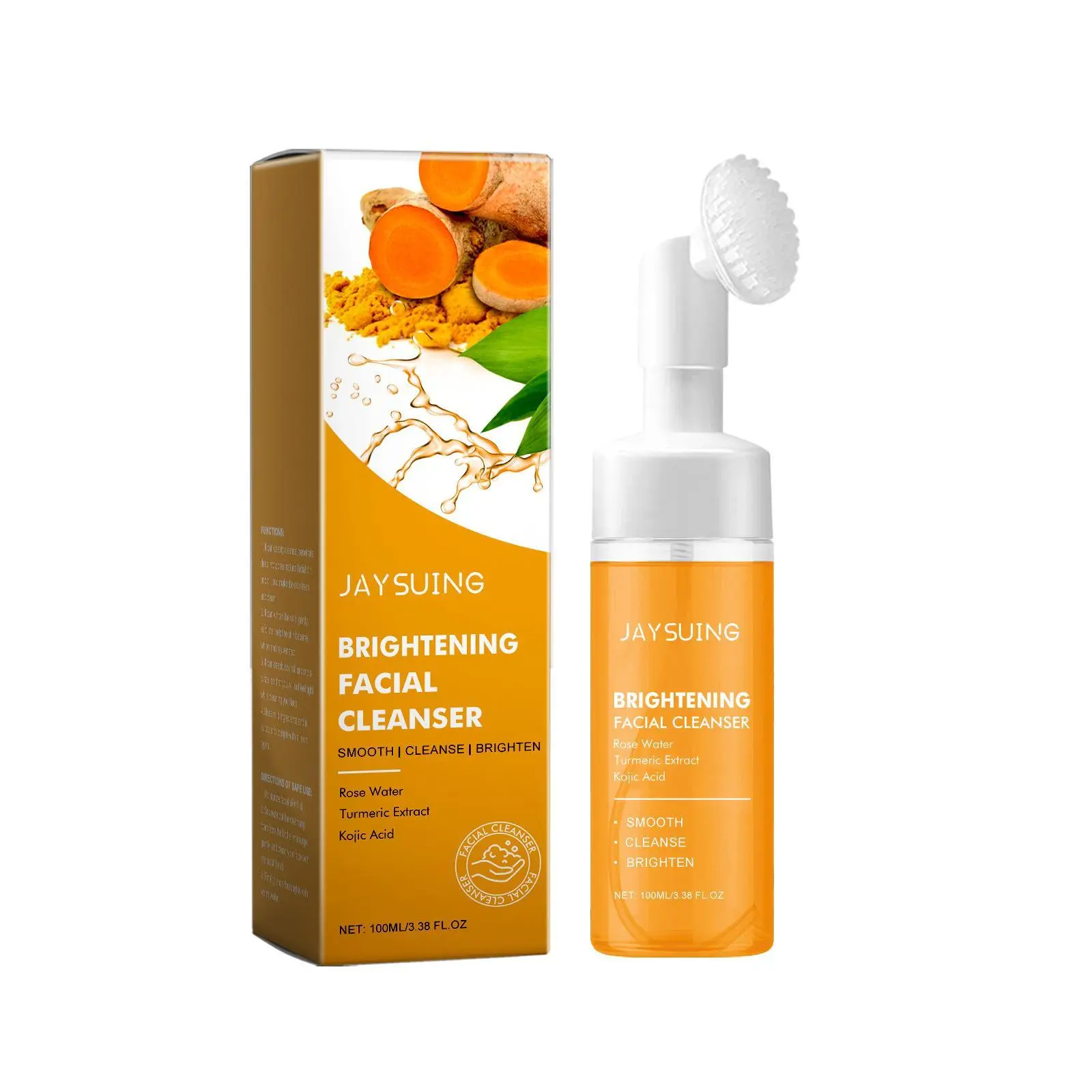 Turmeric Face Wash, Gentle Moisturizing Exfoliating Soothing Cleanser, Daily Skincare, Suitable for All Skin Types, Turmeric Foam Face Cleaner