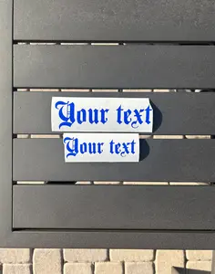 Custom Vinyl Decals - old english font - 21 colors!