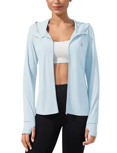 ASPO Women's UPF 50+ Sun Protection Jacket Hoodie Long Sleeve UV Shirts Lightweight Hiking Athletic Hoodies with Pockets Womenswear Womenswear