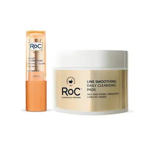 [RoC Skincare] MULTI CORREXION Revive + Glow Eye Balm & Line Smoothing Daily Cleansing Pads