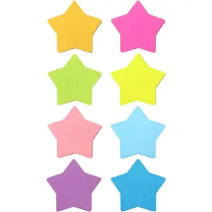 Shape Sticky Notes 8 Color Bright Colorful Sticky Pad 75 Sheets/Pad Self-Sticky Note Pads (8 Pads)