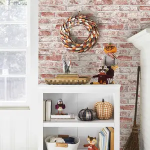 Red Brick Wallpaper Peel and Stick Contact Paper for Wall 3D Faux Brick Contact Paper Self-Adhesive Removable Wallpaper