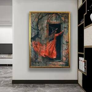 [Sale off up to 40%] [Frame Canvas] Medieval Witch Door Enchanted Canvas - Gothic Fantasy Wall Art, Kiln-Dried Frame, Durable Print