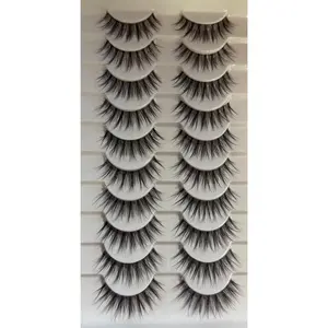 "Poppy" Enikeh Lashes Soft Fluffy Vegan Mink Lash 3D Look Premium Silk Material 5-15mm Length Clear Band Faux Mink Cruelty Free Eyeglasses Friendly