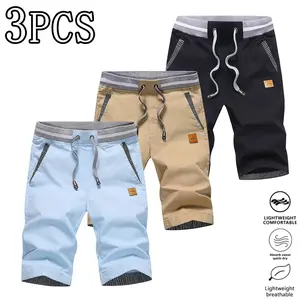3PCS Men's Casual Knee-Length Shorts | Lightweight Breathable Summer Shorts with Drawstring Waist#SummerVibes