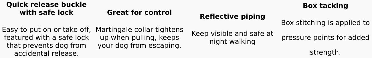 Haapaw 2 Packs Martingale Dog Collar with Quick Release Buckle Reflective Dog Training Collars for Small Medium Large Dogs haapaw