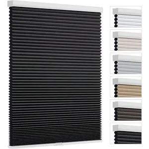 Cordless Blackout Cellular Blinds Honeycomb Shades Room Darkening for Bedroom, Retractable Blinds for Indoor Windows Black Out Pleated Shade 1.5 Inch Accordion Thermal Insulated, 36"Wx72"H