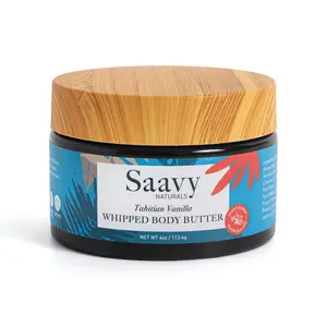 Saavy Natural Ultra-Rich Whipped Body Butter – Tahitian Vanilla – Deep Hydration 4oz