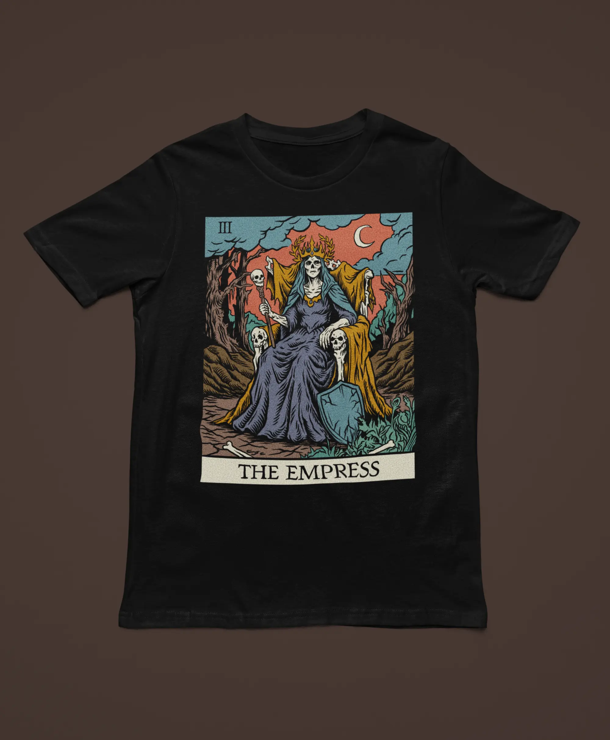 Obscurix | The Empress Tarot Card T-Shirt | Occult Goth Style Top | Alt Street Fashion