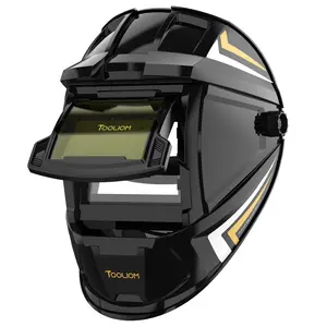 TOOLIOM TL-U400A Flip Up Auto Darkening Welding Helmet - True Color Technology, 3.64" x 1.67" Large View, Lift Front Clamshell Welding Mask for TIG, MIG, ARC, Plasma, Grind