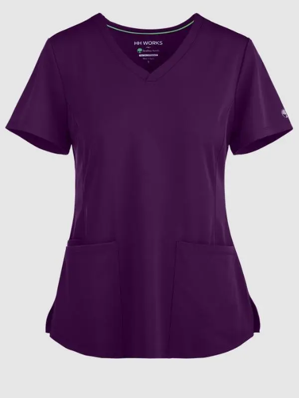 HH Works by Healing Hands Monica Women's 4-Pocket STRETCH V-Neck Scrub Top