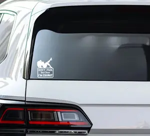 Don't Park Too Close I'm Chubby Car Decal - 4x4 inch Permanent Vinyl Weather-Resistant Sticker for Cars Trucks or Smooth Surfaces