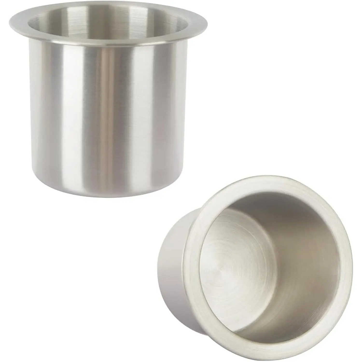 2 count Drop-in Cup Holder,304 Stainless Steel Automotive Cup Holders,3.3inch   Table Drink Holder Dining Table Cinema Sofa Yacht   Touring RV  Drop-in Drink Cup Holder