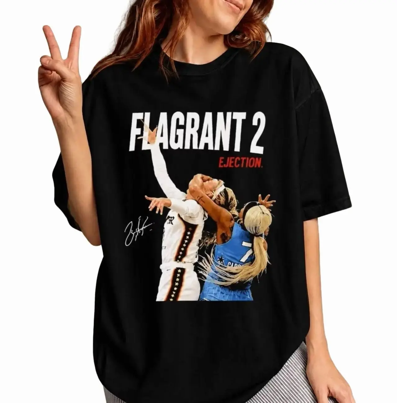 Sophie Dijonai Carrington Shirt, Flagrant 2 Basketball Tee, Ejection Game Moment Graphic T-Shirt, Cotton