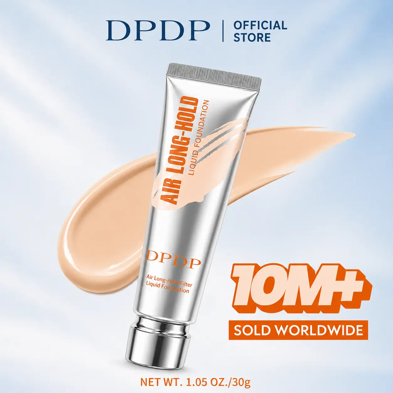 【DPDP Official】 Lightweight AIR HOLD Powder Foundation(1.05 OZ./30g) - Hydrating, Flawless Coverage Cosmetic with Moisture, Long-Wear Finish, Evens Skin Tone for Oily Skin Makeup, Even Skin Tone
