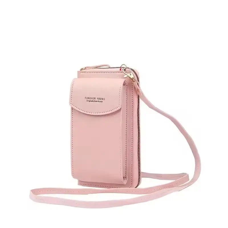 Trendy Minimalist Smartphone Crossbody Bag - Adjustable Shoulder Strap, Built-in Card Holder, Multi-Functional Wallet Clutch Pouch