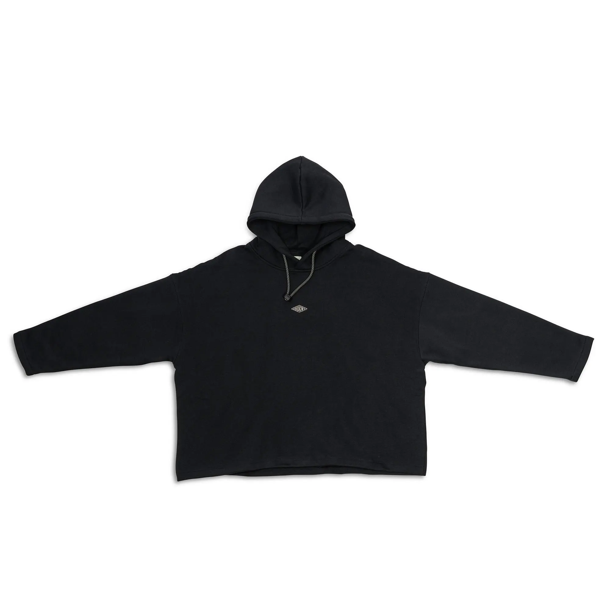 Menswear Reebok x Chukwu Oversized Cotton Pullover Hoodie, Black with Embroidery - 100218722