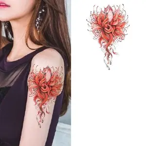 Red Fox Tattoo, Red Phoenix Temporary Tattoo, Waterproof