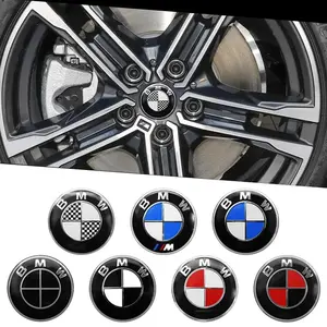 4Pcs 56mm Car Wheel Center Hub Caps Sticker Emblem Badge Decals Vehicle Accessories For BMW M E46 E60 E36 E39 E70 E90 E92 F10 F30 E87 F20 X1 X3 X5 X6 G20 G30 Automobile Decals