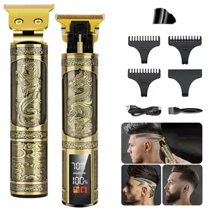 T9 Direct-Charging Electric Hair Clipper with Display (Large-Screen "Dragon & Phoenix" Edition) | Large HD Display: Battery Level & Speed ​​Settings at a Glance | Direct Charging: Plug In and Use Instantly | Ideal for Home Use or Professional Salons