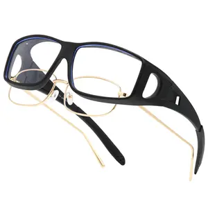 Fit Over Glasses Blue Light Blocking and Night Vision Driving Glasses for Men Women Wrap Around Goggles Eyewear