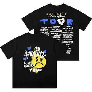 Junior H Sad Boyz Live And Broken 2025 T-Shirts Women Men Cotton Short Sleeve Tee Fashion Printed Casual Stylish Design Y2K Tee