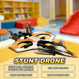 RC aircrafts remote control UAV four axis aircraft stunt UAV four axis aircraft foam aircraft stunt roll 2.4GHz anti-interference control Christmas New Year birthday surprise gift durable fall proof suitable for children and adult beginners TongLi
