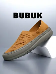 BUBUK Men's New Casual Sneakers Fashion Trend One-Click Slip-On Shoes, Stylish Comfortable Bean Bag Shoes for Daily Wear Walking Shoes