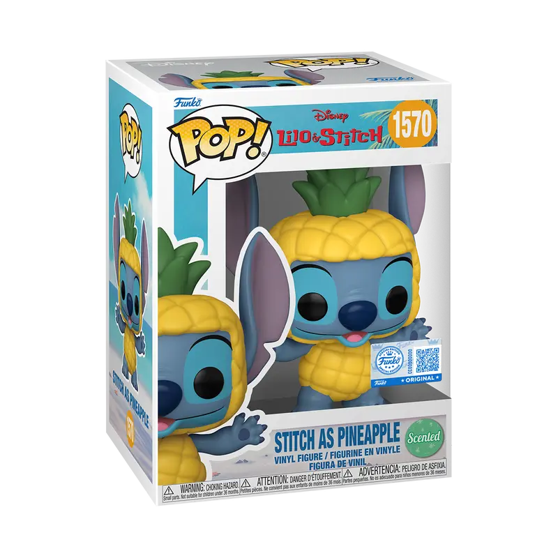 Funko Pop! Disney - Stitch as Pineapple (Scented) #1570 Exclusive (Sticker may vary) Collectible Pop Vinyl Figure