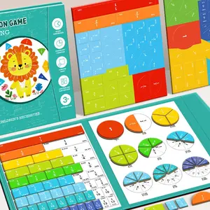 Magnetic Fraction Tiles Division Board, Interactive Circle Math Game for Teens, Learning Aid Tool, Exploration Tool for Education