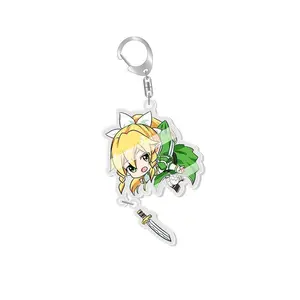 Sword Art Online Kirito Anime Keychain Yuuki Asuna Bag Tag Accessories  Asada Shino Plastic Cartoon Keyring
